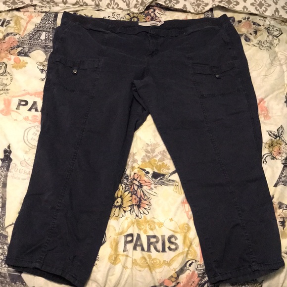cargo pants navy blue women's